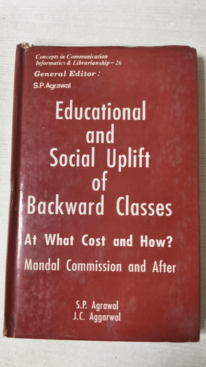 Educational And Social Uplift Of Backward Classes
